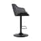 Armen Living Toby Gray Faux Leather Adjustable Height Swivel Black Wood and Metal Bar Stool LCTOSWBABLGR - alternate 6